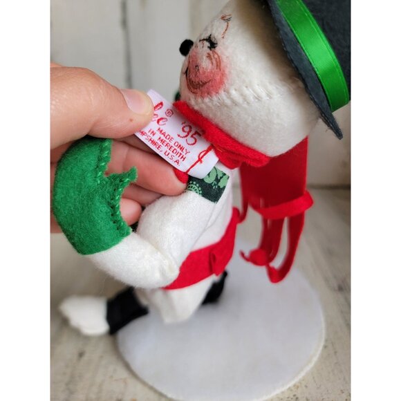 Annalee top hat snowman cane vintage plush home decor - Picture 6 of 7